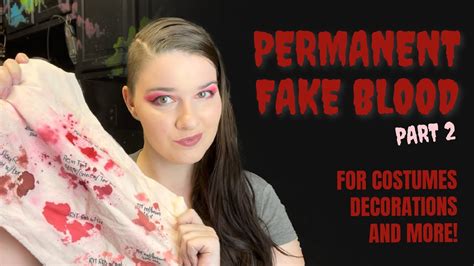 how to apply fake blood to clothing|make your own blood costume.